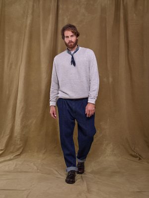 Pleated Indigo Pant